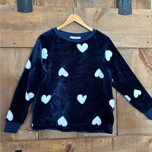 LOFT Navy Heart Sweatshirt